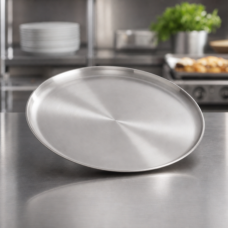 Product image #3 for American Metalcraft 10-1/2-Inch Round Stainless Steel Plate with Satin Finish