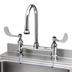 Thumbnail image #3 for T&S Brass B-0322 Medical Deck-Mount Faucet with Rigid Gooseneck and Rose Spray, 8-Inch Centers