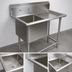 Thumbnail image #3 for John Boos Pro-Bowl 1-Compartment Stainless Steel Sink with Right Drainboard and 10-Inch Backsplash