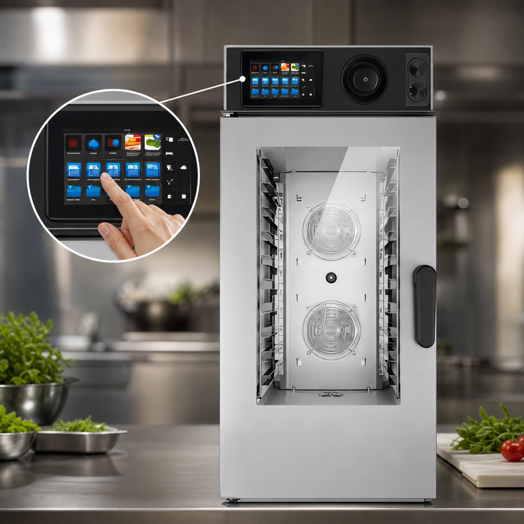 Product image #3 for Lainox Compact Naboo COEN101R Countertop Electric Combi Oven, 10 Full-Size Hotel Pan Capacity, Direct Steam