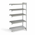 Thumbnail image #4 for Cambro Camshelving® Premium CPA184284VS5PKG Stationary Add-On Polymer Shelving Unit, 18"D x 42"W x 84"H, 5-Shelf Vented and Solid