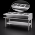 Thumbnail image #3 for Eagle Group SHT4-120-X Sealed Well Electric Hot Food Table with Open Shelf Base, 4 Wells, 120V