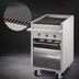 Thumbnail image #3 for Dante Series 24-Inch Floor Model Radiant Gas Charbroiler with Round Rod Grate and Open Cabinet Base