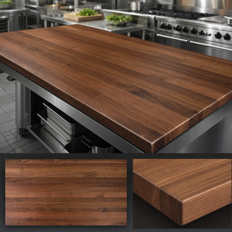 Product image #3 for John Boos Boos Block 72-Inch x 32-Inch American Black Walnut Kitchen Countertop