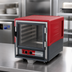 Thumbnail image #3 for Metro C5 3 Series Red Insulation Armour Mobile Under Counter Heated Holding Cabinet with Clear Polycarbonate Door, 10 Full-Size Pan Capacity, 120V