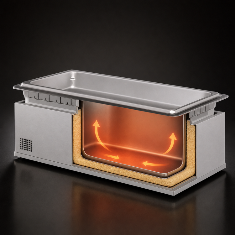 Product image #3 for Hatco HWBHIRT-FUL Drop-In Insulated Heated Well, Rectangular, Full-Size Pan