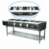 Thumbnail image #3 for Advance Tabco Triumph Supreme 5-Well LP Gas Water Bath Hot Food Table with Cutting Board and Open Base