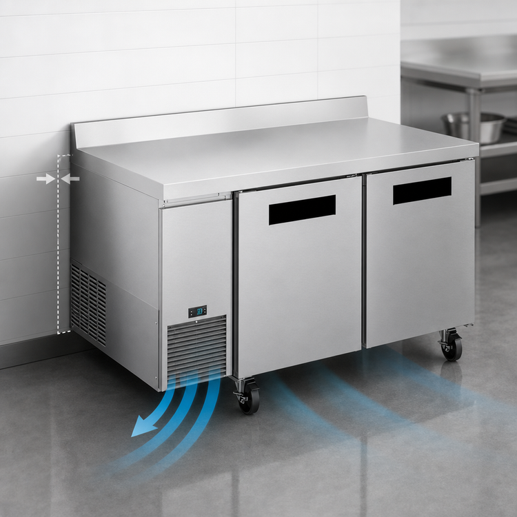 Product image #3 for Hoshizaki Steelheart 60-Inch Two-Section Worktop Refrigerator with 2 Solid Doors