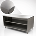 Thumbnail image #3 for BK Resources Open Front Stainless Steel Chef Table Cabinet Base, 72 x 36 x 34-3/4 Inches