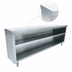 Thumbnail image #3 for Advance Tabco 72-Inch x 18-Inch Stainless Steel Dish Cabinet with Open Base and Mid-Shelf