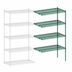 Thumbnail image #4 for Metro Super Erecta 5AN457K3 Add-On Wire Shelving Unit, 48 x 21 x 74 Inches, 5 Shelves, Green Epoxy-Coated Finish