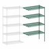 Thumbnail image #4 for Metro Super Erecta Add-On Wire Shelving Unit, 48 x 21 x 74 Inches, 5 Shelves, Metroseal 3 Epoxy-Coated Green Finish with Microban