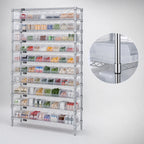 Thumbnail image #3 for Quantum WR12-105CL Bin Wire Shelving System, 12 Shelves, 88 Clear Bins, 36"W x 24"D x 74"H, Chrome Plated, 800 lb. Per Shelf
