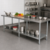 Thumbnail image #3 for Omcan 108-Inch Stainless Steel Work Table with Undershelf