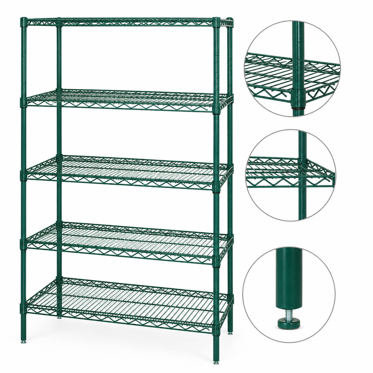 Product image #3 for Quantum 36W x 36D x 54H 5-Shelf Wire Shelving Starter Kit