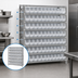 Thumbnail image #3 for Quantum Heavy-Duty Stationary Wire Shelving Unit with 72 Clear Bins