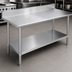 Thumbnail image #3 for Duke Deluxe 72 x 36-Inch Stainless Steel Work Table with 5-Inch Riser and Galvanized Undershelf