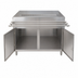 Thumbnail image #3 for BK Resources Enclosed Cabinet Base Self-Serve Counter with Hinged Doors and Tray-Side Urn Trough, 72 Inch x 30 Inch
