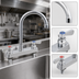 Thumbnail image #3 for OptiFlow Heavy Duty Solid Body Manual Deck-Mount Faucet with 8-Inch Gooseneck Spout, 8-Inch Centers