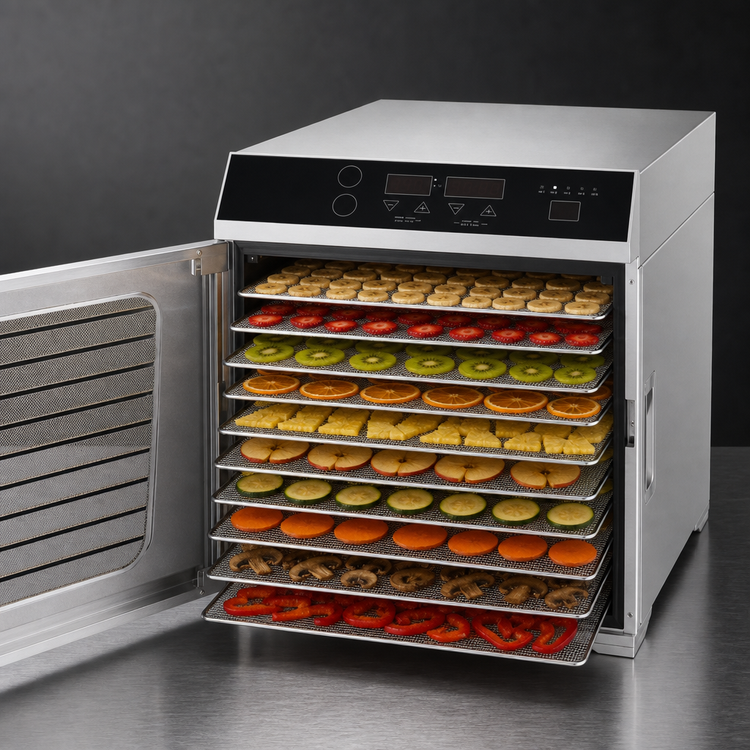 Product image #4 for Waring Commercial Single Zone Food Dehydrator with 10 Mesh Racks and 14 Sq. Ft. Drying Area