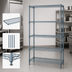 Thumbnail image #3 for Quantum 5-Shelf Stationary Wire Shelving Starter Kit, 30 x 24 x 54 Inches, Gray Epoxy Antimicrobial Finish