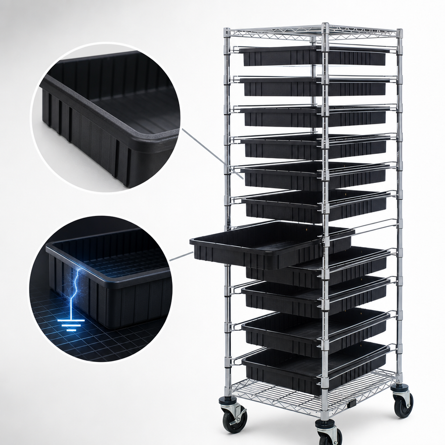Conductive Bin Construction