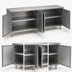 Thumbnail image #3 for Spec-Master Series 144-Inch Wide Stainless Steel Plate Cabinet with 4 Hinged Doors