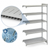 Thumbnail image #4 for Cambro Camshelving Premium 18 in. W x 54 in. L x 64 in. H 5-Shelf Vented Stationary Add-On Polymer Shelving Unit