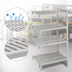 Thumbnail image #4 for Cambro Camshelving Premium Stationary 4-Tier Vented Polymer Add-On Shelving Unit, 21 x 30 x 84 Inches, Speckled Gray