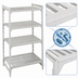 Thumbnail image #4 for Cambro Camshelving Premium 4-Shelf Vented Stationary Starter Unit, 18 x 60 x 72 Inches, Speckled Gray