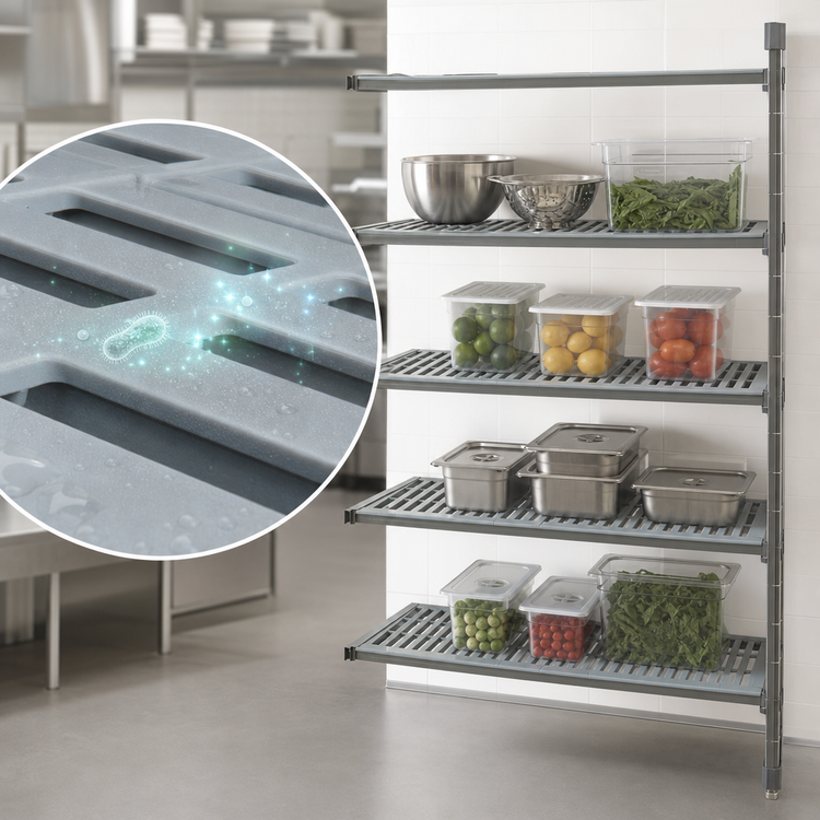 Product image #3 for Cambro Camshelving Basics Plus 24"W x 30"D x 72"H 5-Shelf Vented Add-On Shelving Unit