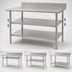 Thumbnail image #3 for Eagle Group Adjustable Stainless Steel Work Table Undershelf, 144 Inches W x 30 Inches D, For Uni-Lok Hat Channel Frame Tables