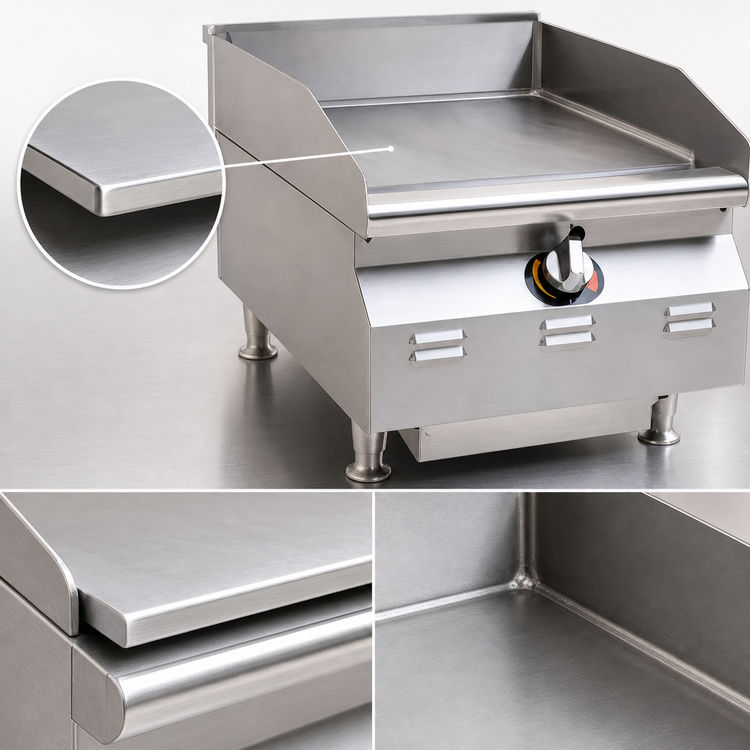 Product image #3 for RedHots Chef's Line Extra-Deep 15 Inch Countertop LP Gas Griddle with Manual Controls