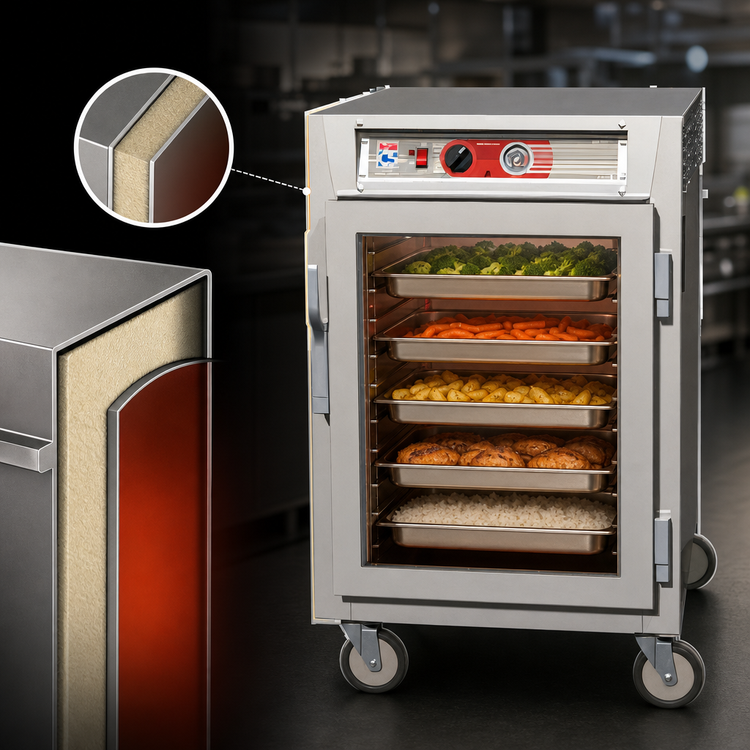 Product image #3 for Metro C5 6 Series Mobile Undercounter Heated Holding Cabinet with Full Clear Glass Door and Universal Slides, 120V, 1440W