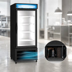Thumbnail image #3 for Kelvinator Commercial KCHGM26R 26 Cu. Ft. One-Section Glass Door Refrigerated Merchandiser, Right-Hinged, Bottom-Mount, Black