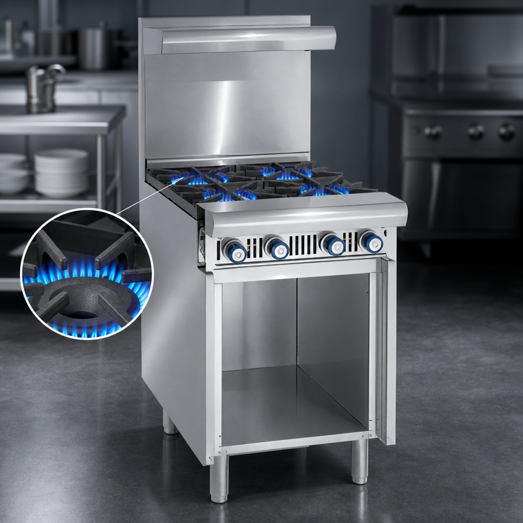 Product image #3 for Imperial Spec Series Heavy Duty 24-Inch Gas Add-A-Unit Range with 4 Open Burners and Cabinet Base