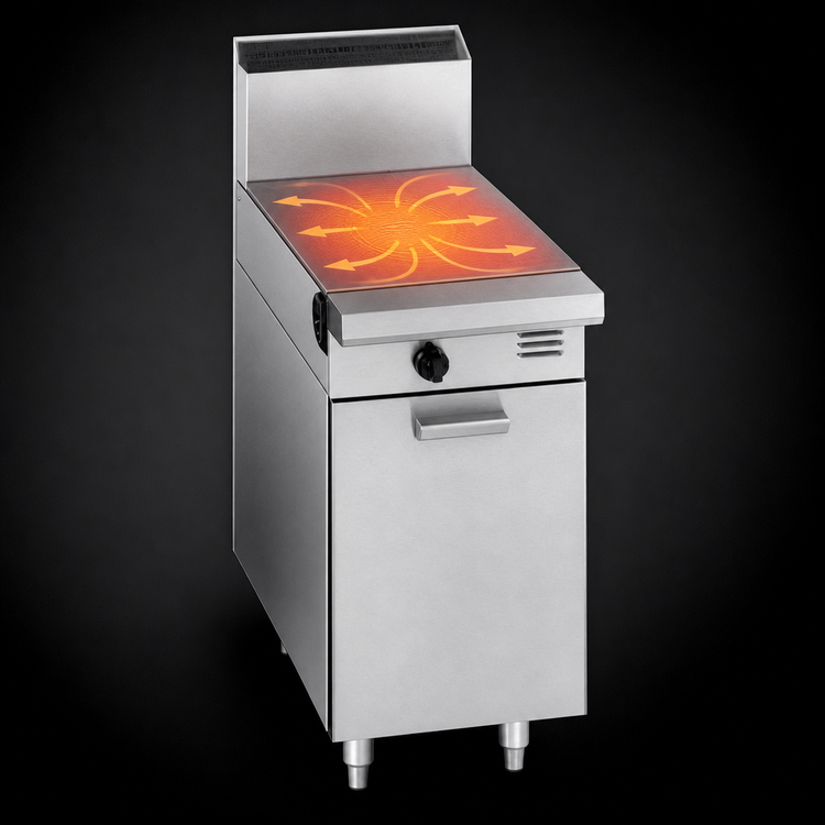Product image #3 for Garland Master M6S 17-Inch Gas Even-Heat Hot Top Add-A-Unit Range with Storage Base