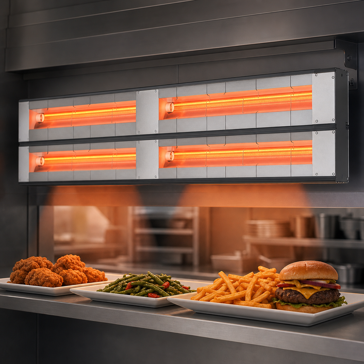 Product image #3 for Hatco Glo-Ray 42-Inch Dual Infrared Strip Heater, Aluminum, 2.35 kW, Unlighted
