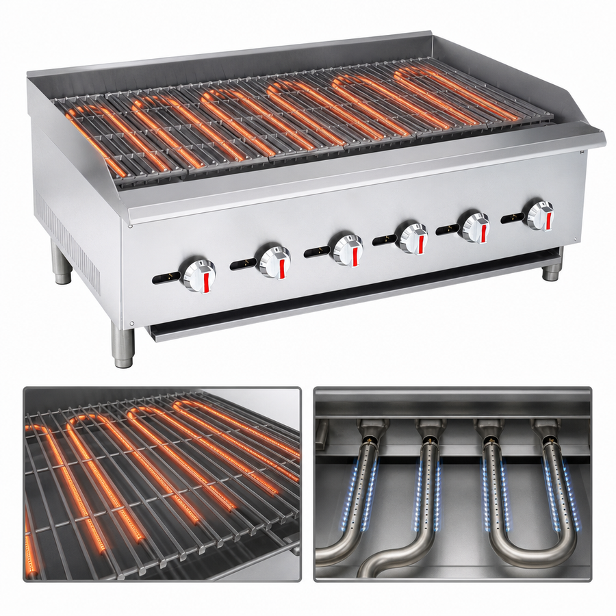 Five U-Shaped Burners
