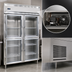 Thumbnail image #3 for Continental Refrigerator D2FSNSSGDHD Designer Line Two-Section Shallow Depth Reach-In Glass Door Freezer