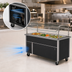 Thumbnail image #3 for Randell Mobile Refrigerated Cold Food Table, Open Base, 48 Inch, 3 Pan Capacity