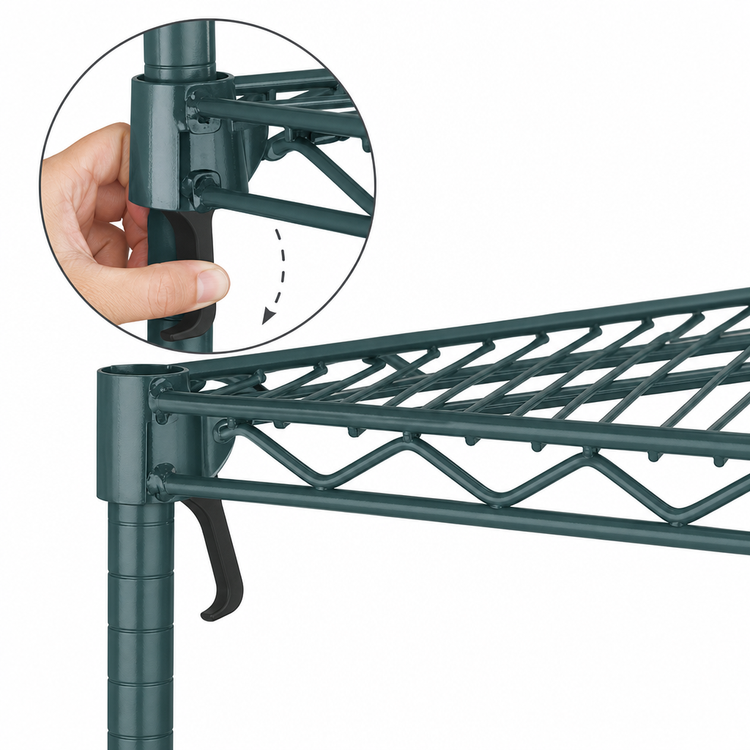 Product image #3 for Metro Super Erecta Super Adjustable Wire Shelf, 54"W x 21"D, Metroseal 3 Green