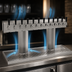 Thumbnail image #3 for Glastender 2-Column Countertop Air-Cooled Tee Draft Dispensing Tower with 12 Stainless Steel Faucets