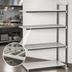 Thumbnail image #3 for Cambro Camshelving Elements XTRA Stationary Add-On Polymer Shelving Unit, 24 x 72 x 64 Inches, 4-Tier, 3 Vented + 1 Solid