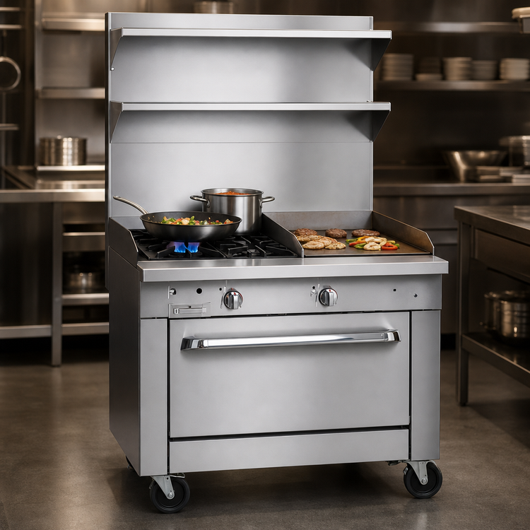 Product image #3 for Southbend Platinum 36-Inch Heavy Duty Modular Gas Range with 2 Open Burners and 24-Inch Griddle