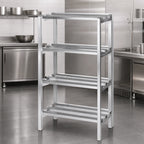 Thumbnail image #3 for Channel Manufacturing Lifetime Tough DR2036-4 4-Shelf Channel-Style Aluminum Dunnage Shelving Rack, 36W x 20D x 64H
