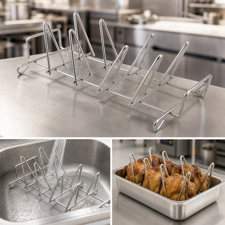 Product image #4 for Alto-Shaam Stainless Steel Chicken Rack for Full-Size Hotel Pan, 8-Chicken Capacity