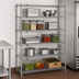 Thumbnail image #3 for Redipak 5-Tier Wire Shelving Unit, 60W x 18D x 63H, Stationary, Pewter Gray Epoxy