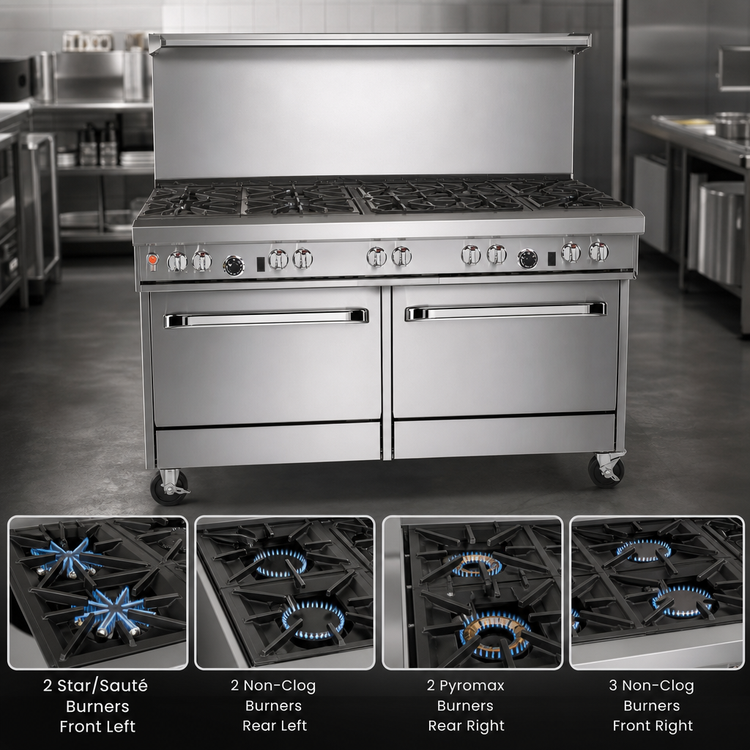 Product image #3 for Southbend Ultimate 60-Inch Gas Restaurant Range with Convection Oven and Cabinet Base