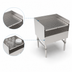 Thumbnail image #4 for John Boos Recessed Freestanding Underbar Drainboard, 12 x 21 Inch, Stainless Steel